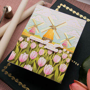 Spellbinders Windmills and Tulips Press + Foil Plate By Yana Smakula