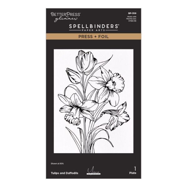 Spellbinders Tulips and Daffodils Press + Foil Plate By Yana Smakula
