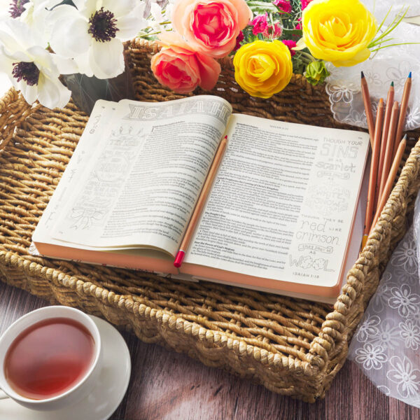 Cag KJV My Creative Bible White Floral Printed
