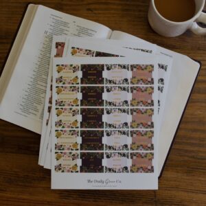 The Daily Grace Magnolia Floral Bible Tabs|76 Tabs