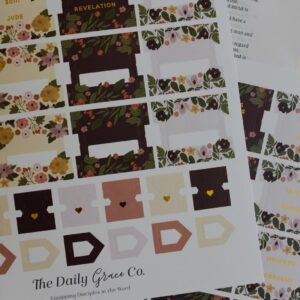 The Daily Grace Magnolia Floral Bible Tabs|76 Tabs