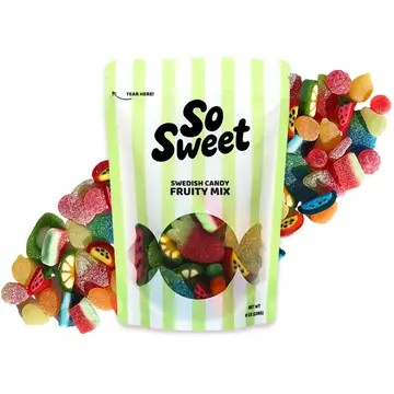 So Sweet Swedish Candy Fruity Mix (8 Oz)