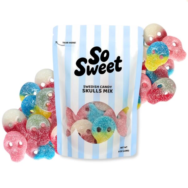 So Sweet Swedish Candy Skulls Mix (8 Oz)