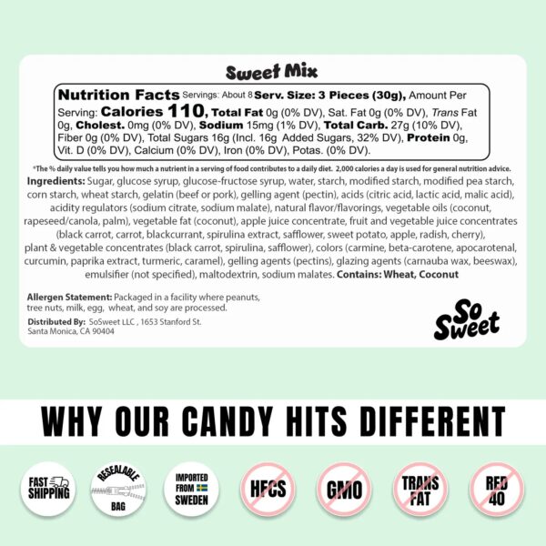 So Sweet Swedish Candy Sweet Mix (8 Oz)