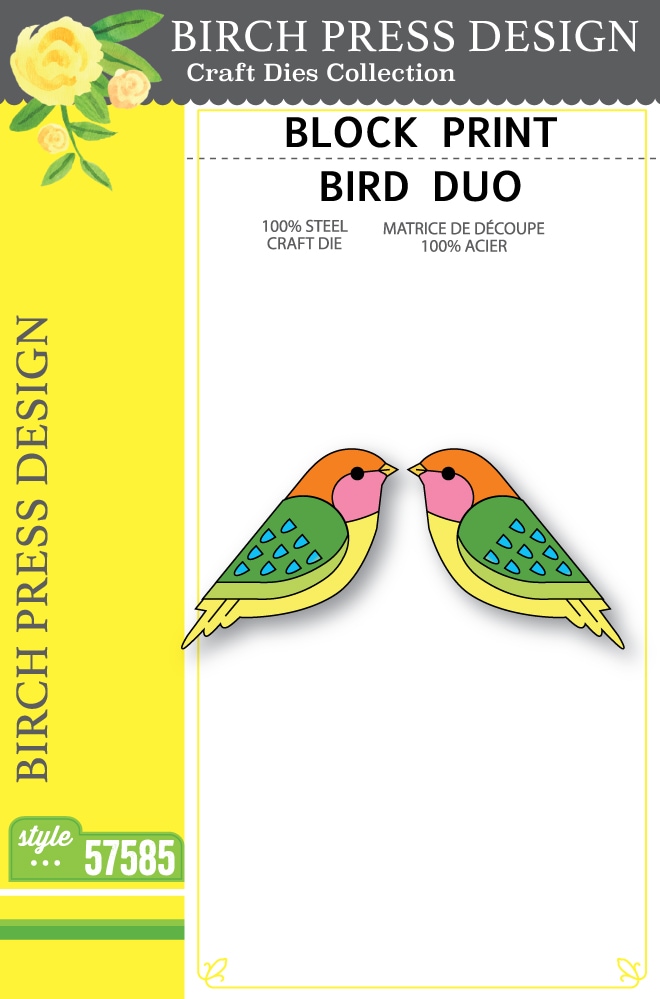 Birch Press Die Block Print Bird Duo