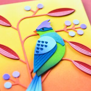 Birch Press Die Block Print Perched Tropical Bird