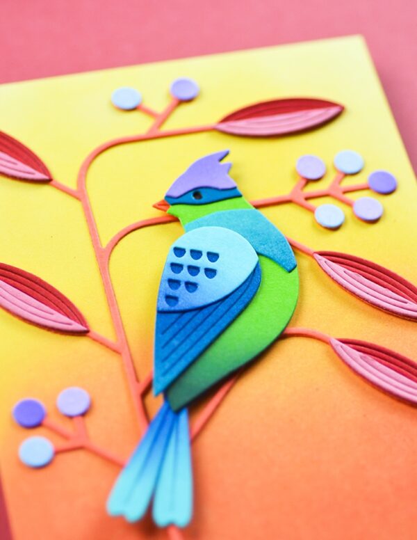 Birch Press Die Block Print Perched Tropical Bird