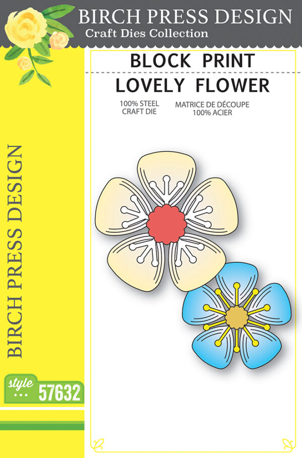 Birch Press Die Block Print Lovely Flower