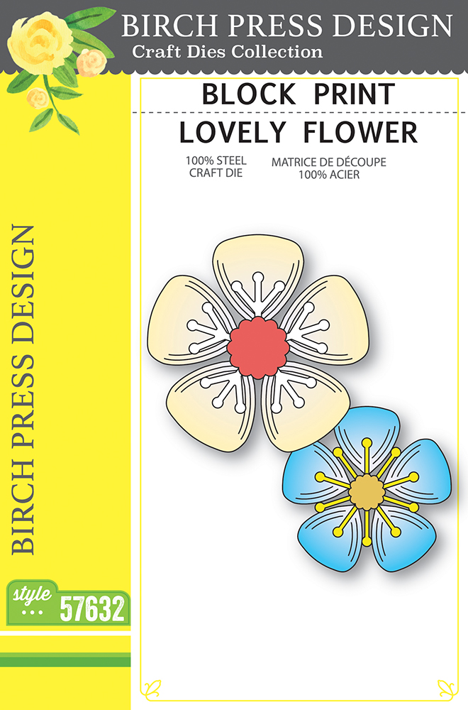 Birch Press Die Block Print Lovely Flower