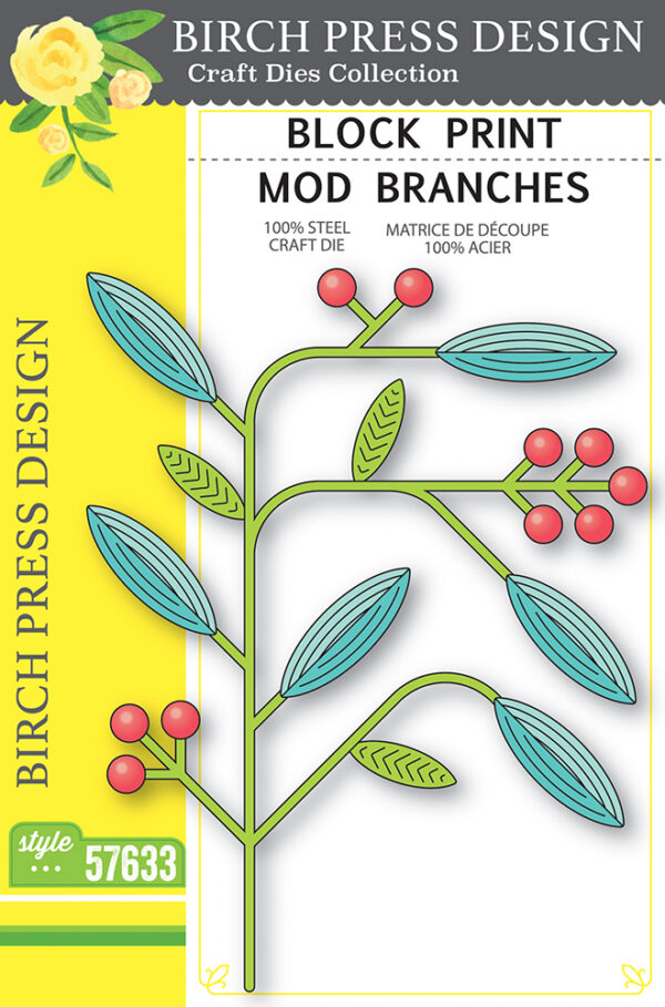 Birch Press Die Block Print Mod Branches