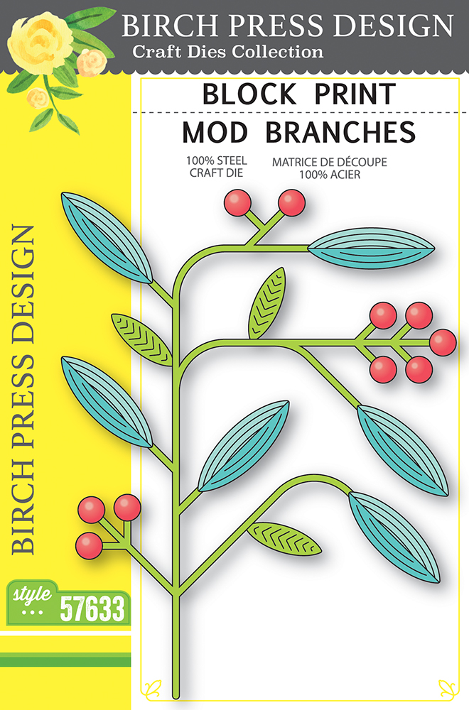 Birch Press Die Block Print Mod Branches