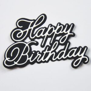 Birch Press Die Handwritten Happy Birthday and Outline