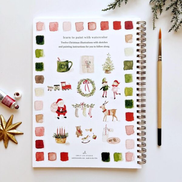 Emily Lex Watercolor Workbook Christmas