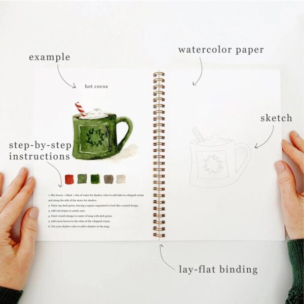 Emily Lex Watercolor Workbook Christmas