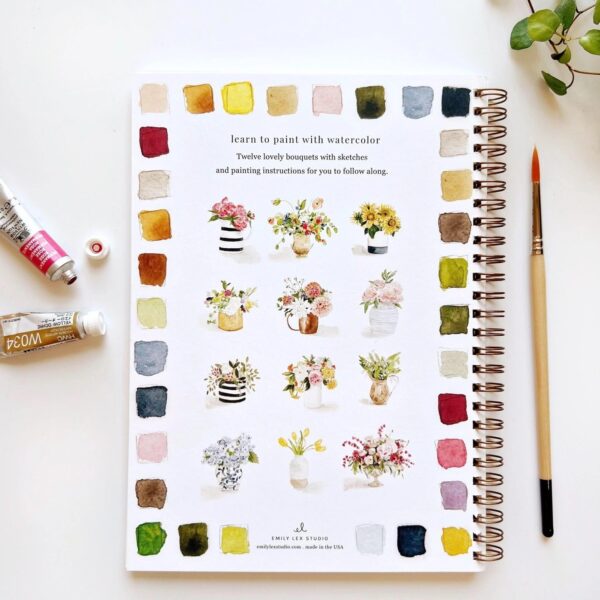 Emily Lex Watercolor Workbook Bouquets