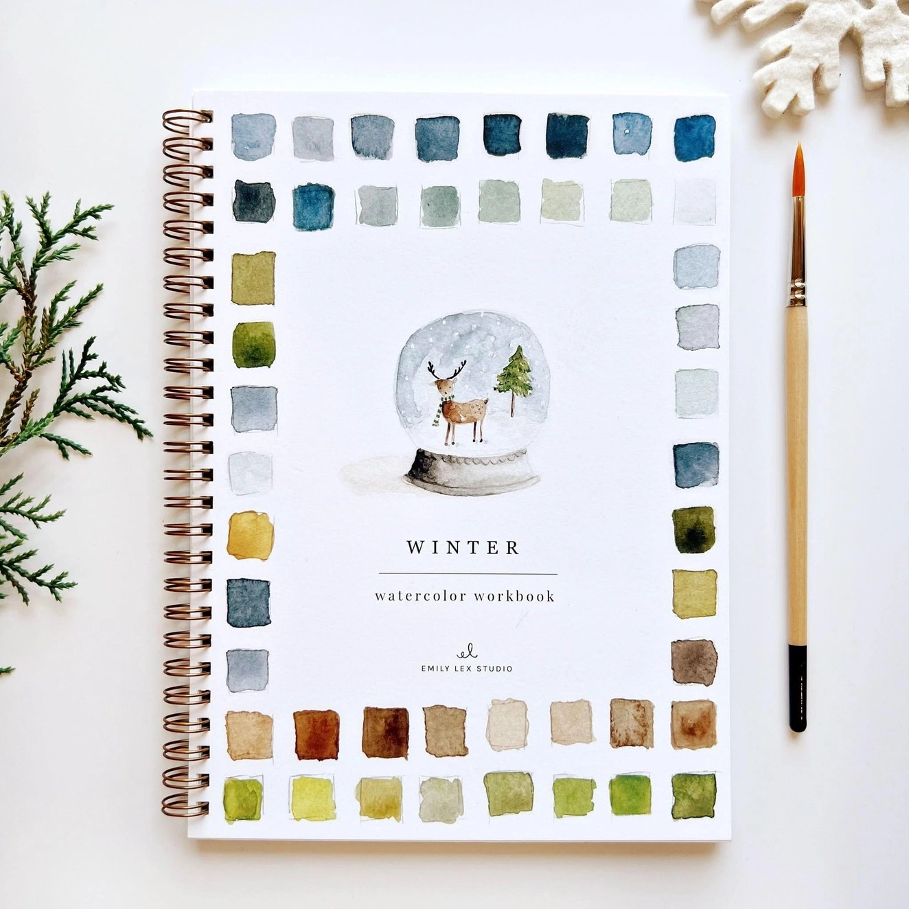 Emily Lex Watercolor Workbook Winter