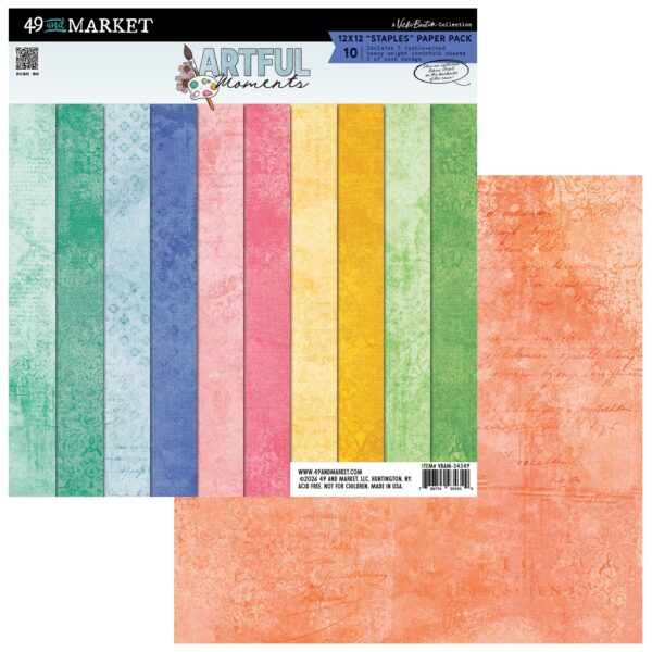 49&M Artful Moments 12X12 Staples Collection Pack