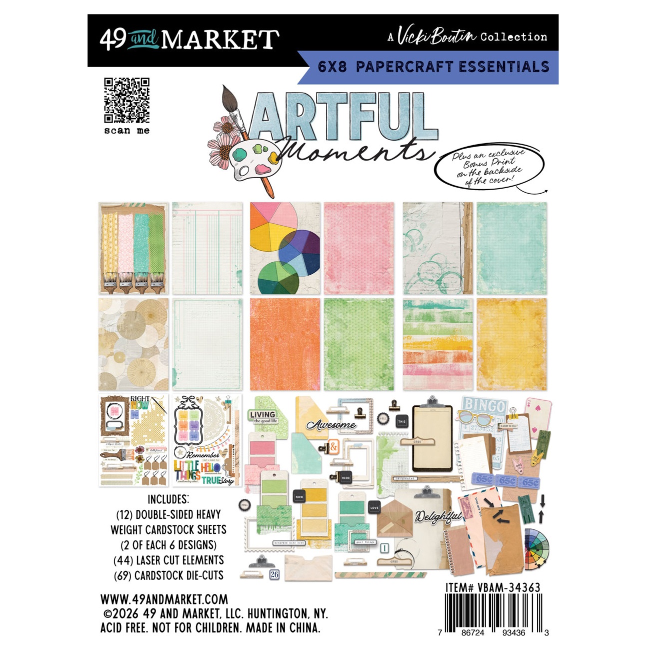 49&M Artful Moments 6X8 Paper Pack