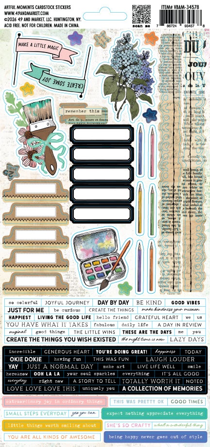49&M Artful Moments Sticker