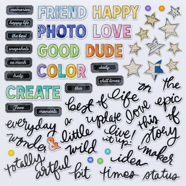 49&M Artful Moments Chipboard Bits