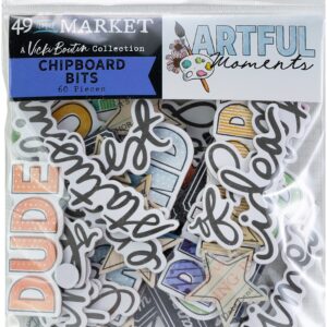 49&M Artful Moments Chipboard Bits