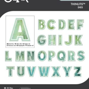 SIZZIX 49 & MARKET DIE THIS OR THAT ALPHABET