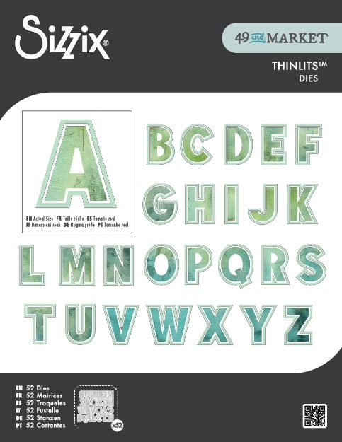 SIZZIX 49 & MARKET DIE THIS OR THAT ALPHABET