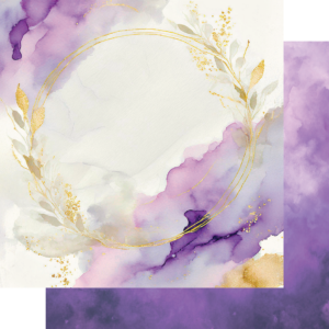 Uniquely Creative Ultraviolet Delight 12X12 Gold & Amethyst Paper