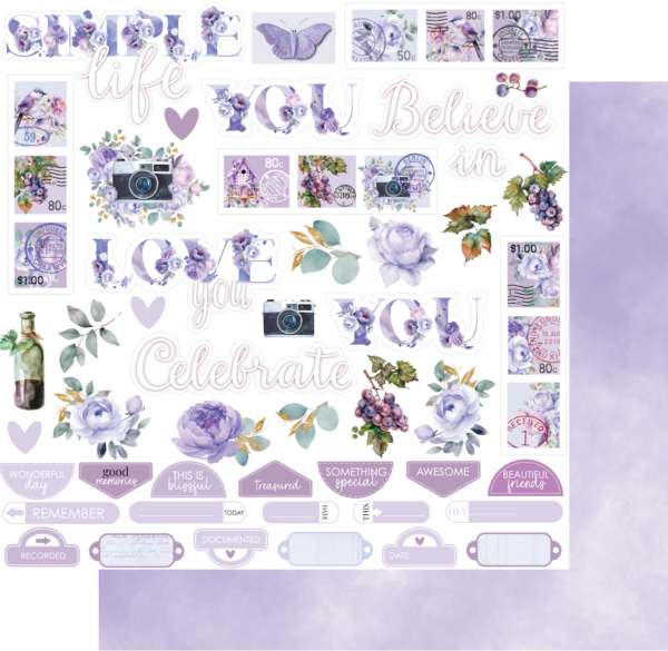 Uniquely Creative Ultraviolet Delight 12X12 Simple Life Paper