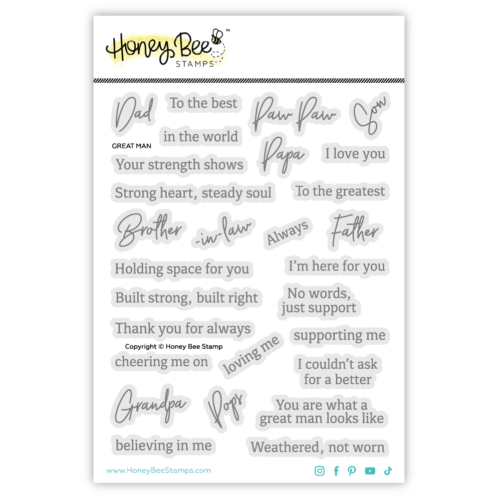 Honey Bee Stamp Great Man