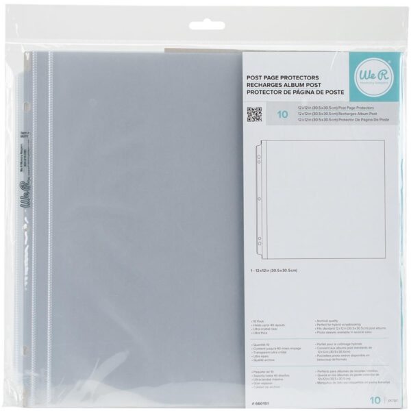 WE R MEMORY KEEPERS POST SLEEVE REFILLS 12X12 10PK WE R MEMORY KEEPERS POST SLEEVE REFILLS 12X12 10PK