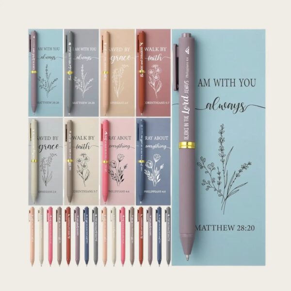 Ella Blue Christian Bible Verse Bookmark and Pen Set