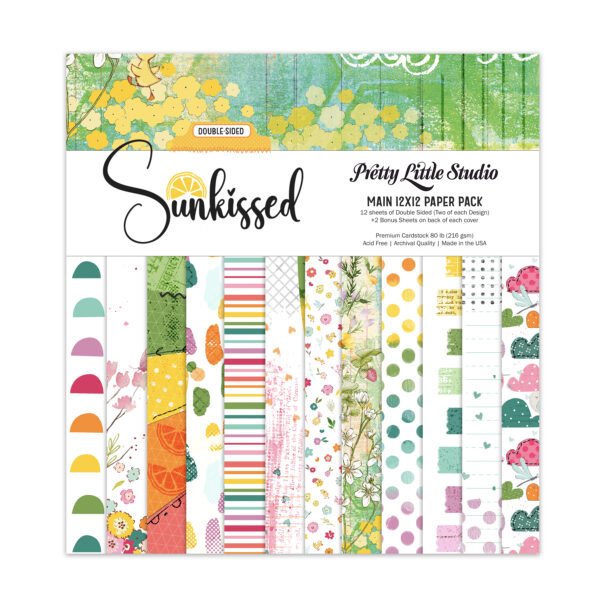 Pretty Little Studio Sunkissed Paper Pack 12X12 Pretty Little Studio Sunkissed Paper Pack 12X12
