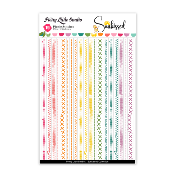Pretty Little Studio Sunkissed Stickers Picnic Stitches Clear Pretty Little Studio Sunkissed Stickers Picnic Stitches Clear