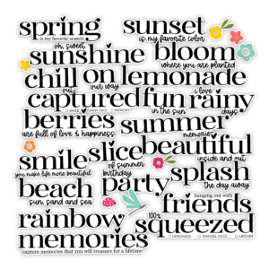 Pretty Little Studio Sunkissed Die Cuts Fun in the Sun Titles