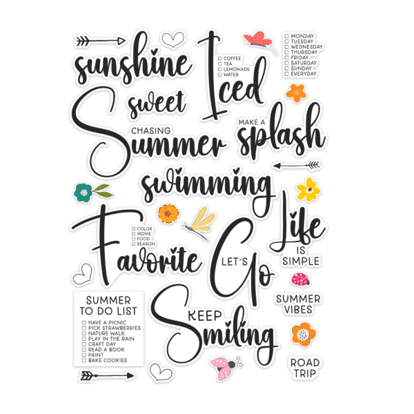 Pretty Little Studio Sunkissed Die Cuts Iced Tea Words