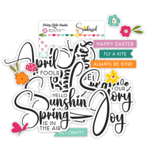 Pretty Little Studio Sunkissed Die Cuts Spring Memories Words