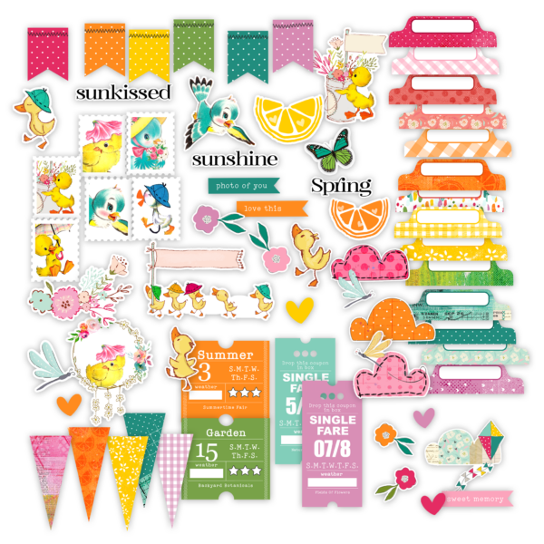 Pretty Little Studio Sunkissed Die Cuts Sunshine Mix