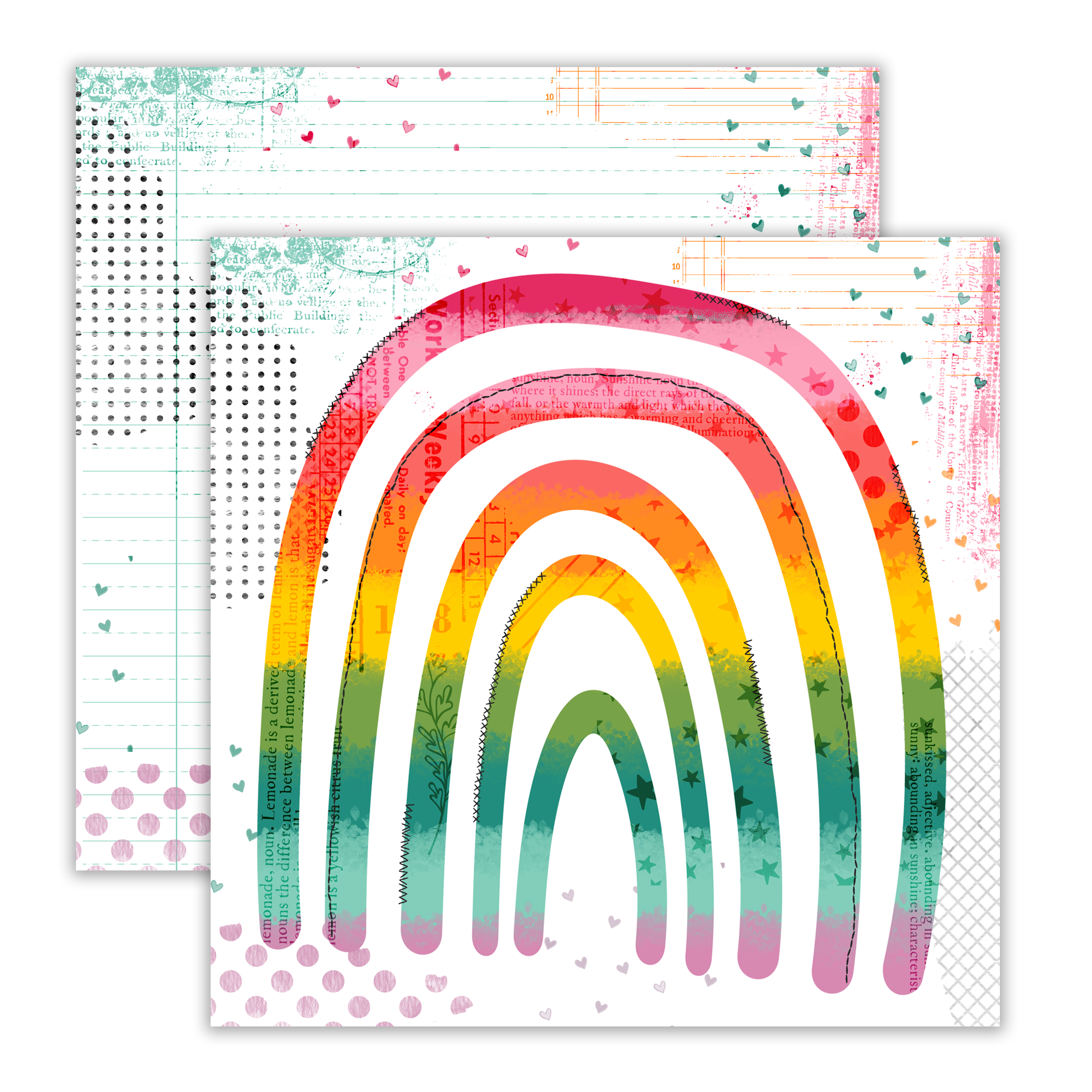 Pretty Little Studio Sunkised 12X12 Rainbow Sprinkles