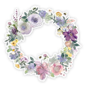 Pretty Little Studio Wildflower Wreath Die-cut Garden Rose 11"