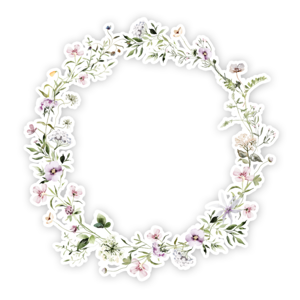 Pretty Little Studio Wildflower Wreath Die-cut Wildflower 11"