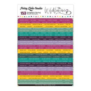 Pretty Little Studio Wildflower Stickers Delightful Spring Word Color