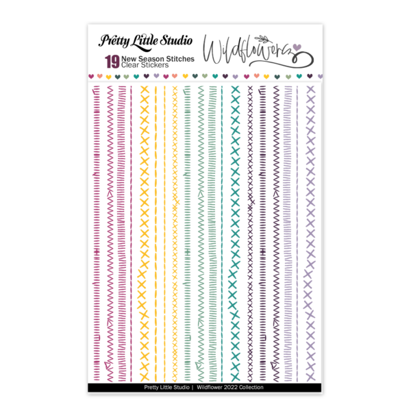 Pretty Little Studio Wildflower Stickers New Season Stitches Clear
