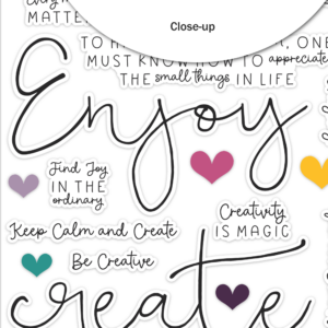 Pretty Little Studio Wildflower Stickers Joy Word Clear