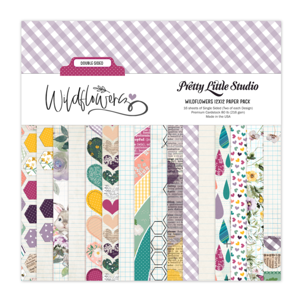 Pretty Little Studio Wildflower Paper Pack Wildflower 12X12 Pretty Little Studio Wildflower Paper Pack Wildflower 12X12