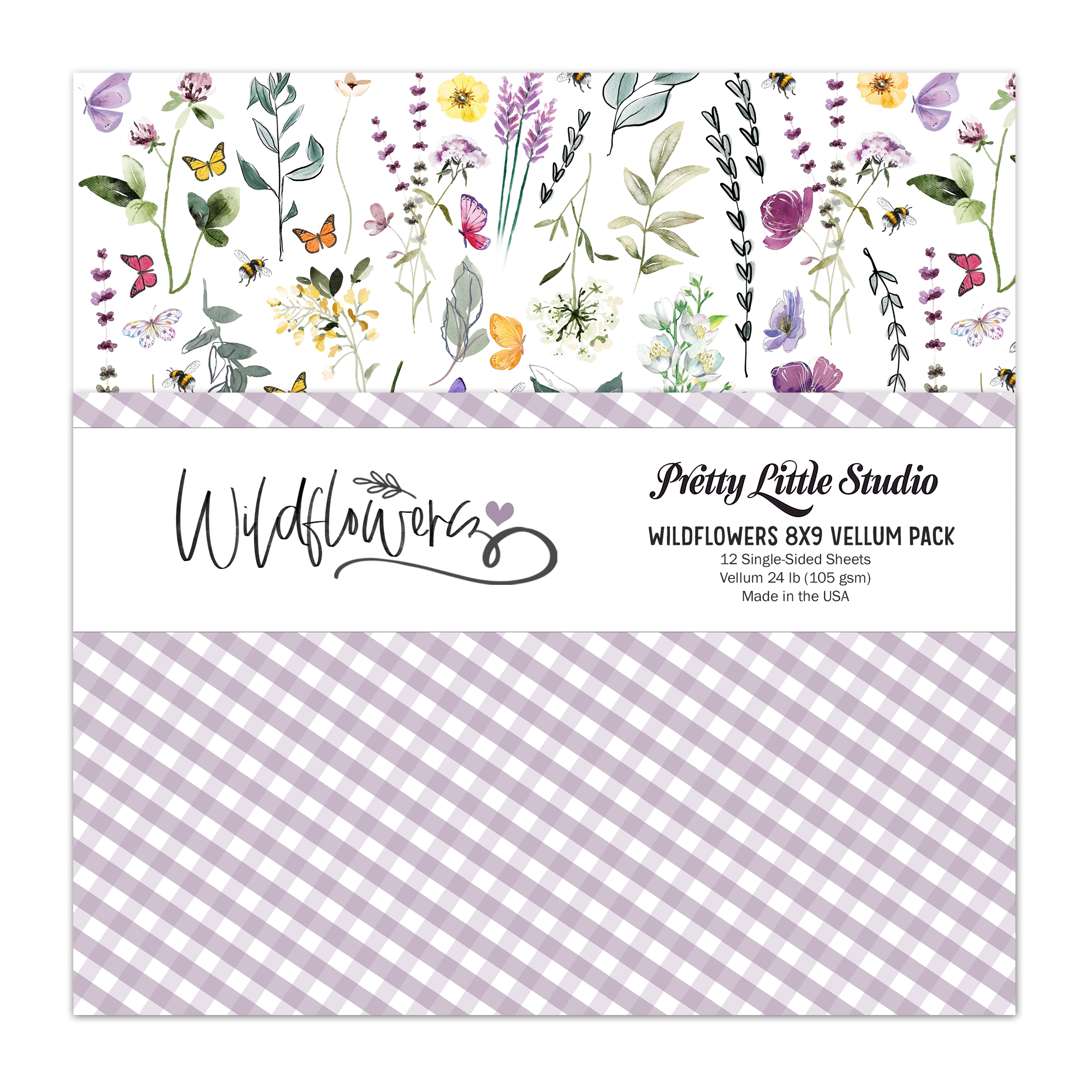 Pretty Little Studio Wildflower Vellum Pack Wildflower 8X9