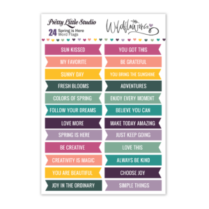Pretty Little Studio Wildflower Cut-aparts Spring Is Here Word Flags