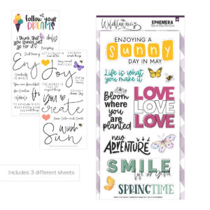Pretty Little Studio Wildflower Punch-outs Day in May Words