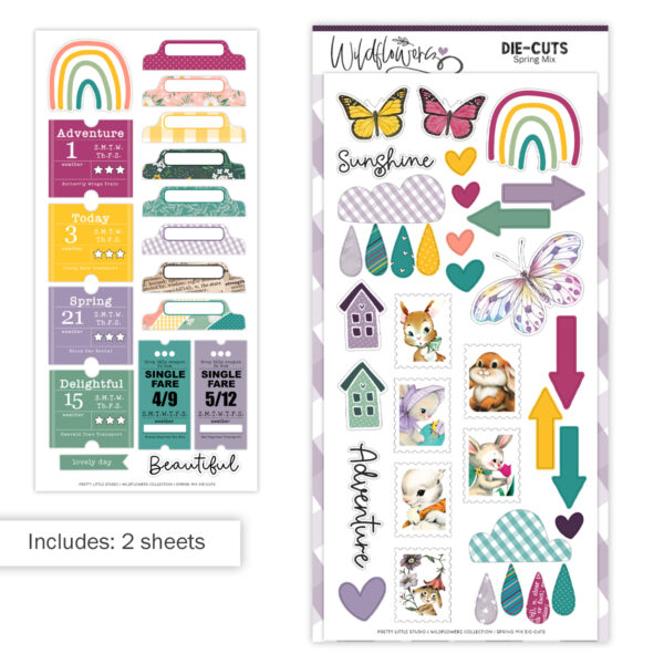 Pretty Little Studio Wildflower Punch-outs Spring Mix