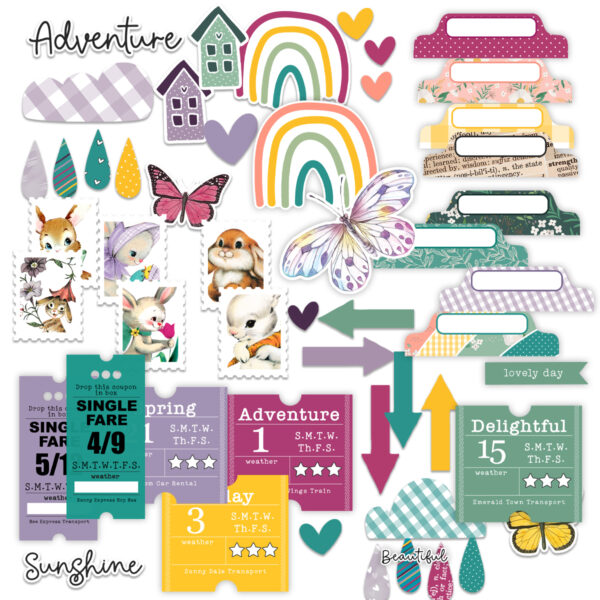 Pretty Little Studio Wildflower Punch-outs Spring Mix